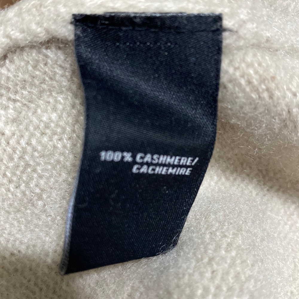 Lafayette 148 NY women fisher sweater turtleneck 100% cashmere M beige fall lux - Picture 6 of 11